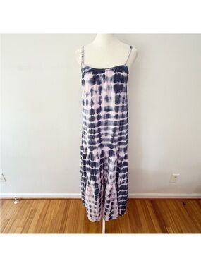 Bb Dakota Tie Dye 100% Cotton Gauze Tiered Slip Maxi Dress XS Boho Beachy Hippie